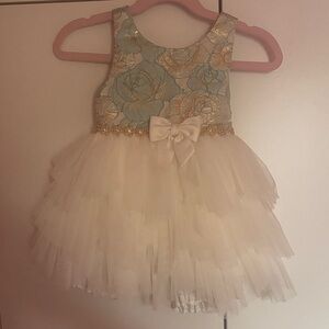 American Princess Blue and White Formal Dress